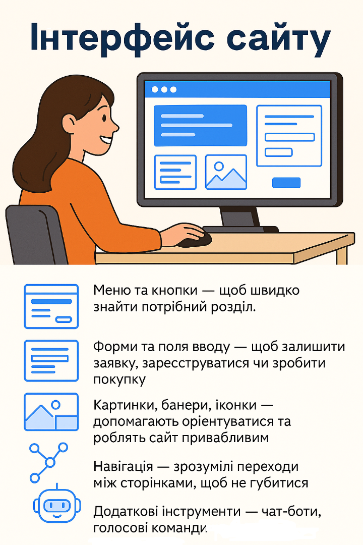 Що таке інтерфейс сайту