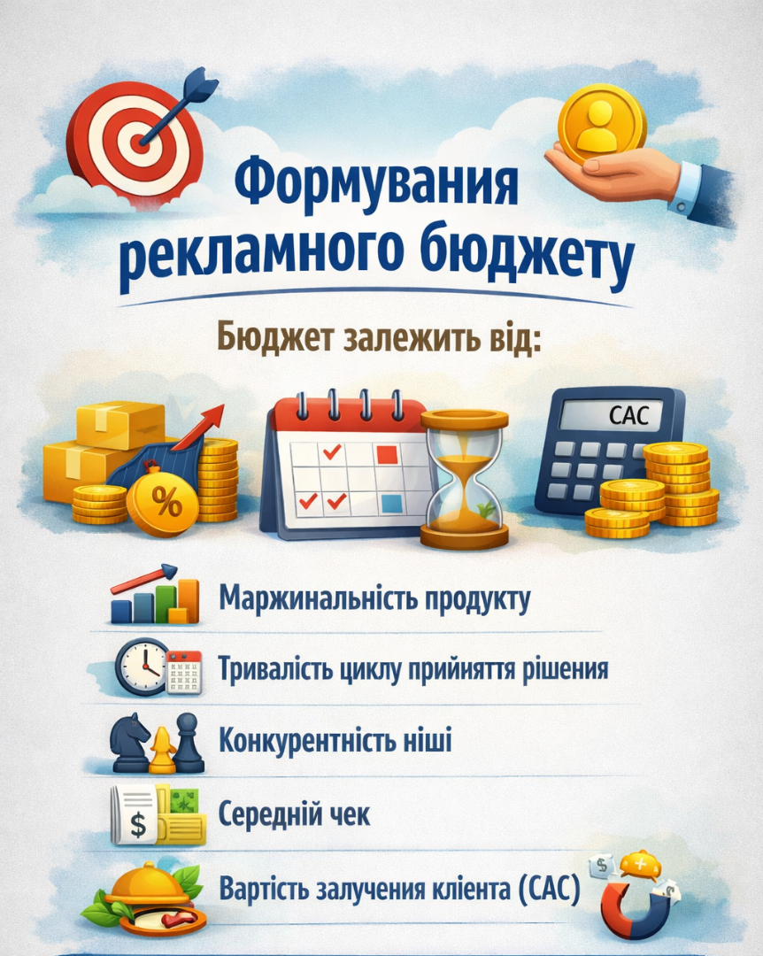 Рекламні бюджети в різних сферах бізнесу