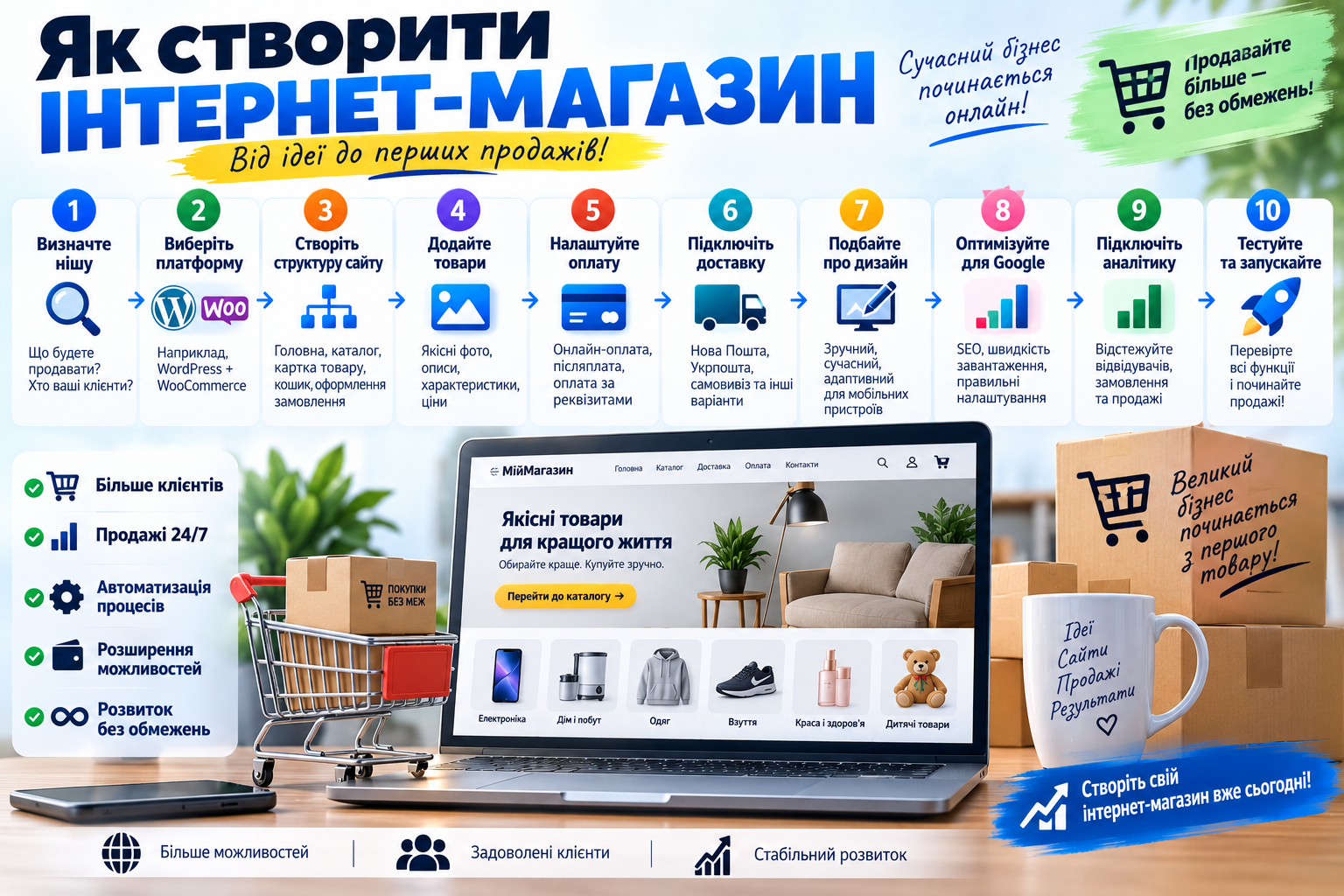 Що потрібно врахувати в першу чергу при створенні інтернет-магазину